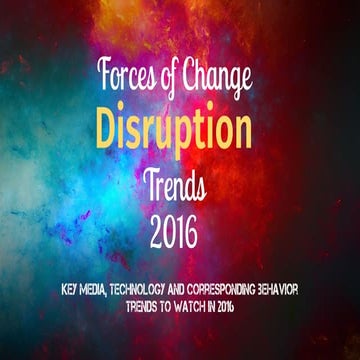 Media, Technology and Consumer Trends to Watch in 2016