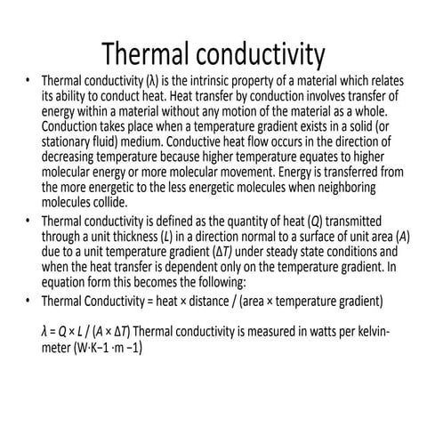 Thermal conductivity of Polymer