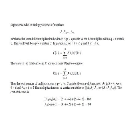 Matrix chain multiplication | PPT