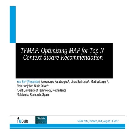 TFMAP: Optimizing MAP for Top-N Context-aware Recommendation