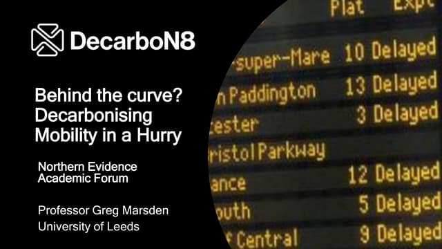 Behind the curve? Decarbonising Mobility in a Hurry