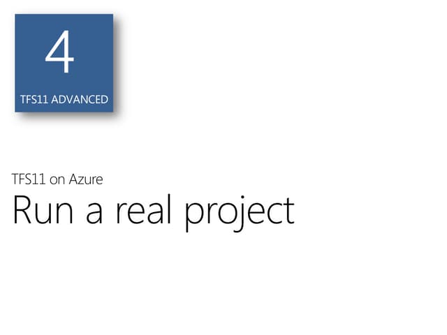TFS11 on Azure advanced