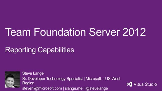 Team Foundation Server 2012 Reporting