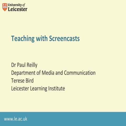 Teaching with Screencasts 