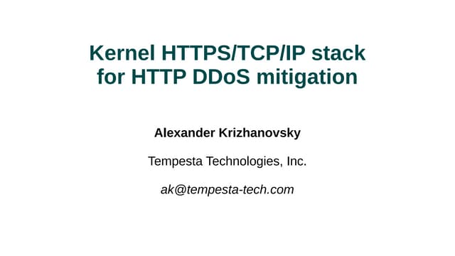 Linux HTTPS/TCP/IP Stack for the Fast and Secure Web