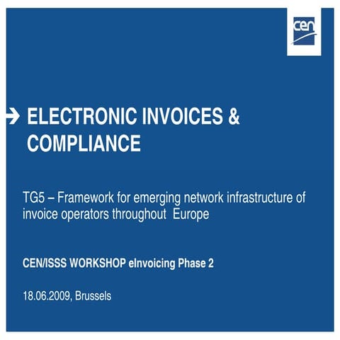 Mug 'core' cross industry invoice european message implementation ...