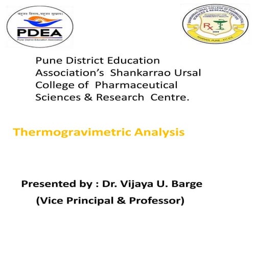 TGA.pptx principle, instrumentation, theory