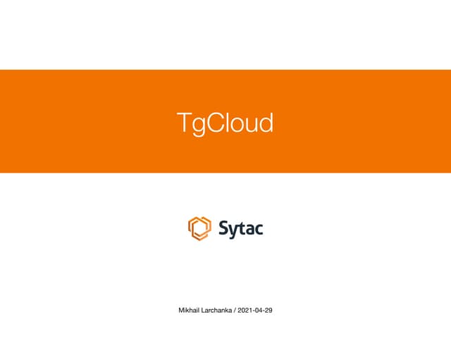 Cloud with Telegram - TgCloud