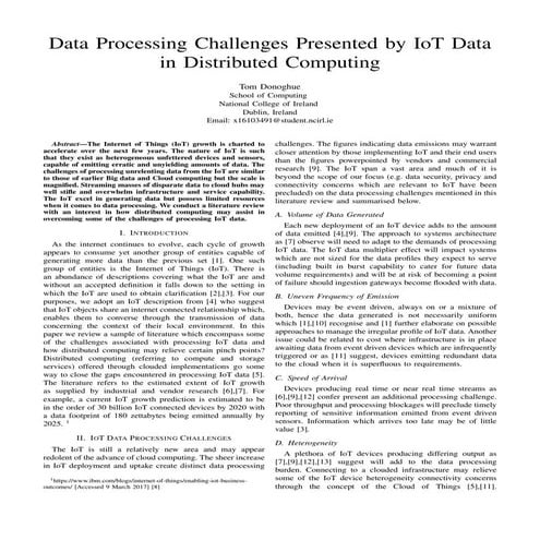 Internet of Things (IoT) in the Fog