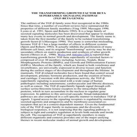 Tgf beta superfamily