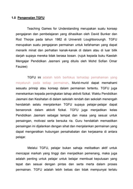 Permainan kecil berasaskan tgfu | DOC