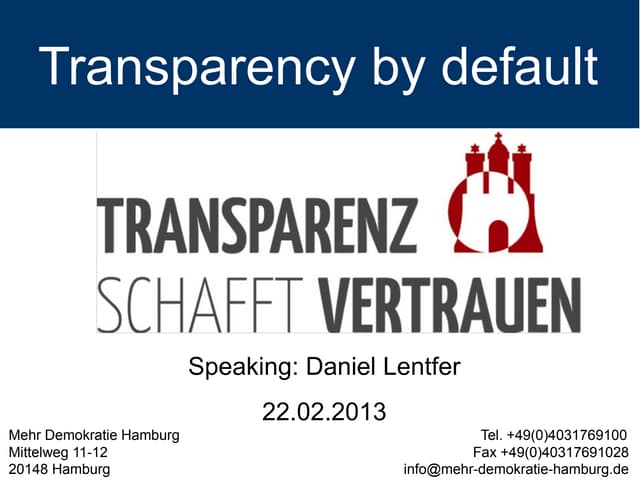 Hamburg Transparency Law