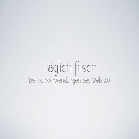 Vortrag: Täglich frisch 15.11.11