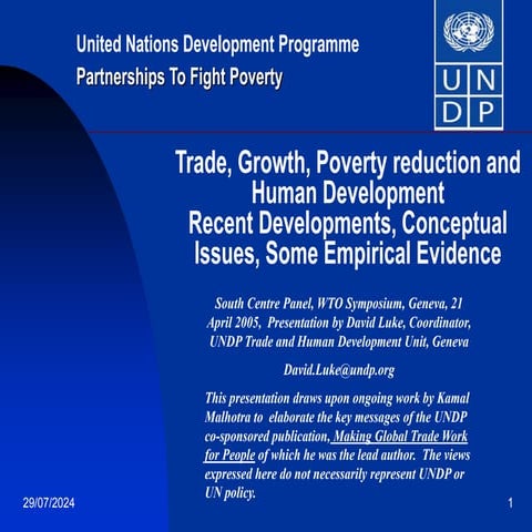 United nations development programme slide