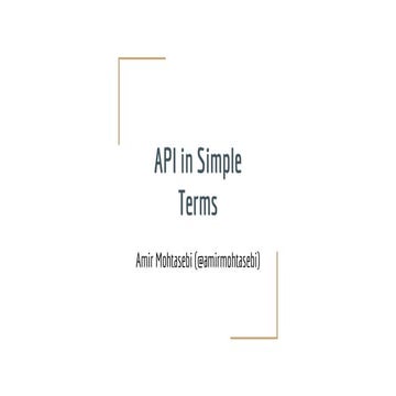 Api in Simple Terms | PPT