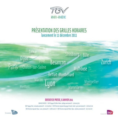 TGV RHIN RHONE : les nouveaux horaires