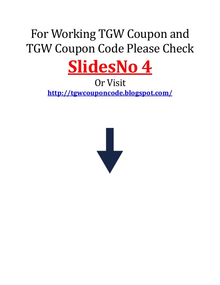 Tgw coupon code
