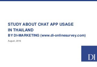 Chat App Usage In Thailand