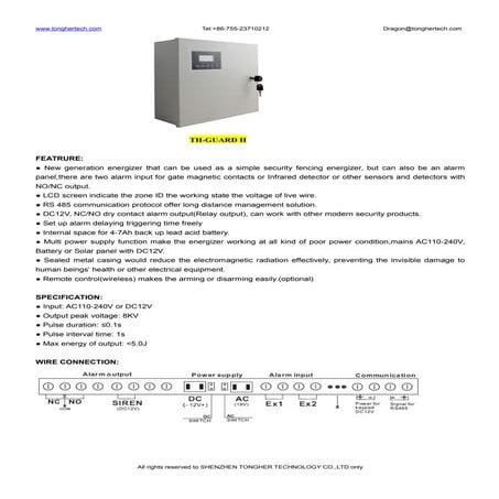 TH-GUARD II electric fence energizer
