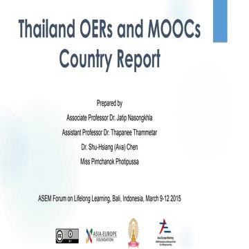 Thailand OER & MOOCs Country Report