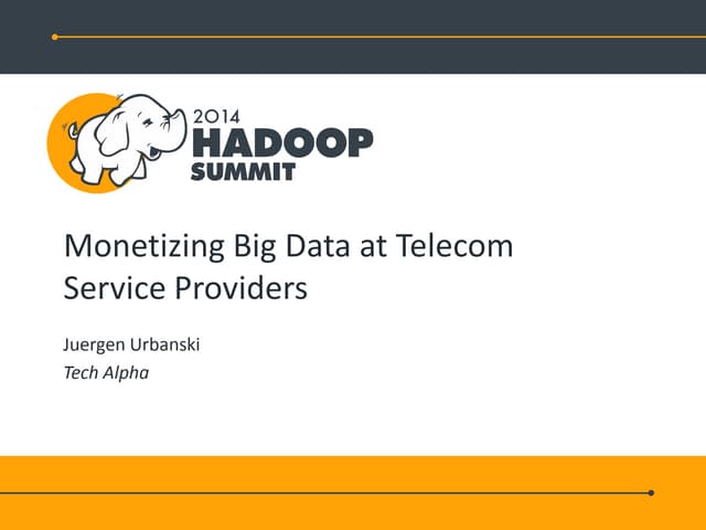 Monitizing Big Data at Telecom Service Providers