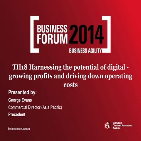 ICAA Business Forum - Harnessing the potential of digital