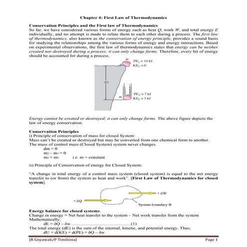 Thermodynamics note chapter:4 First law of Thermodynamics
