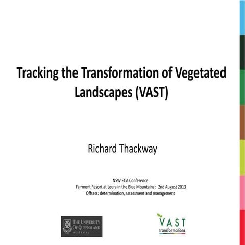 Tracking the Transformation of Vegetated Landscapes (VAST)