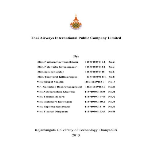 Thai airways project