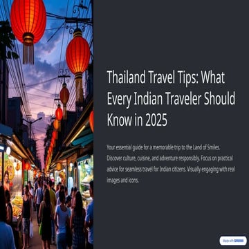 Thailand Travel Tips: What Every Indian Traveler Should Know in 2025