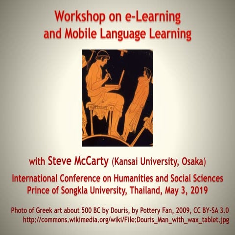 Thailand 2019 Workshop on e-Learning and Mobile Language Learning