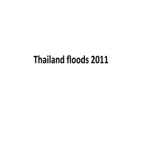 Thailand floods 2011