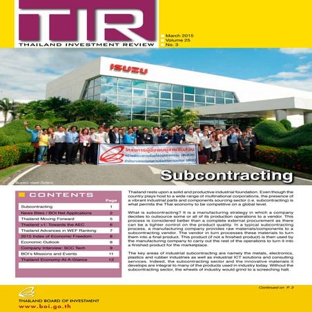 Thailand Investment Review, March 2015