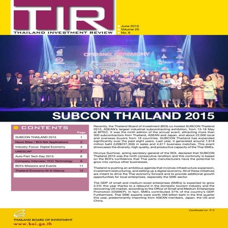 Thailand Investment Review, June 2015