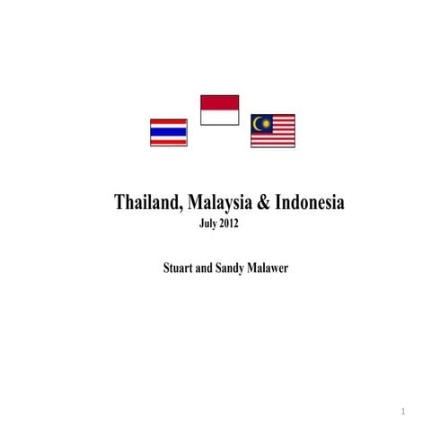 Thailand, Malaysia & Indonesia (July 2012)