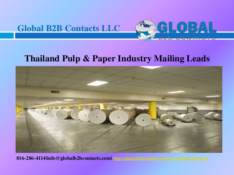 Thailand pulp & paper industry mailing leads
