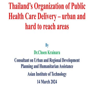 APO The Kingdom of Thailand Health System Review (Health in Transition ...