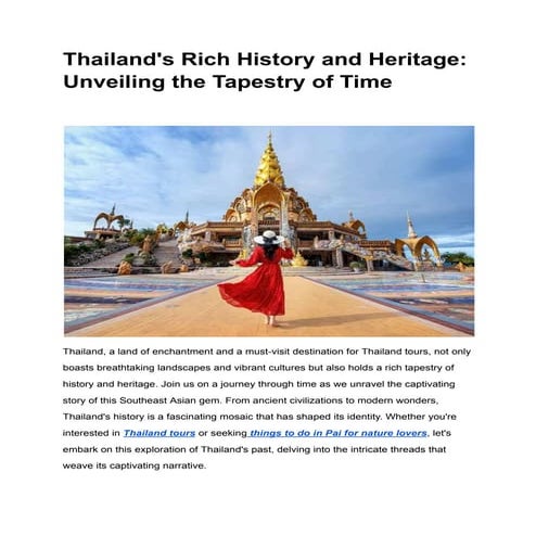 Thailand's Rich History and Heritage_ Unveiling the Tapestry of Time.pdf