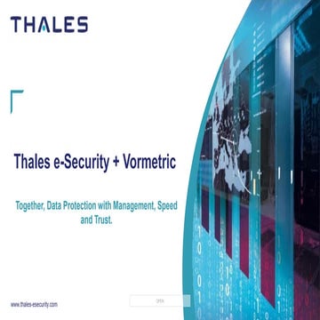 Thales e-Security corporate presentation