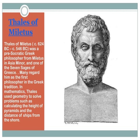 Thales of miletus slide | PPT