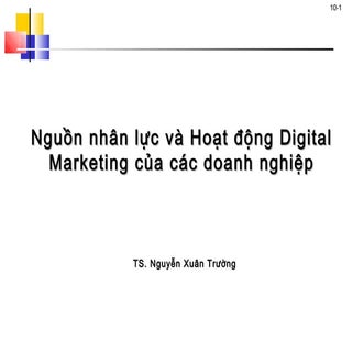 Tham luận   nhân lực &amp; hoạt độn...