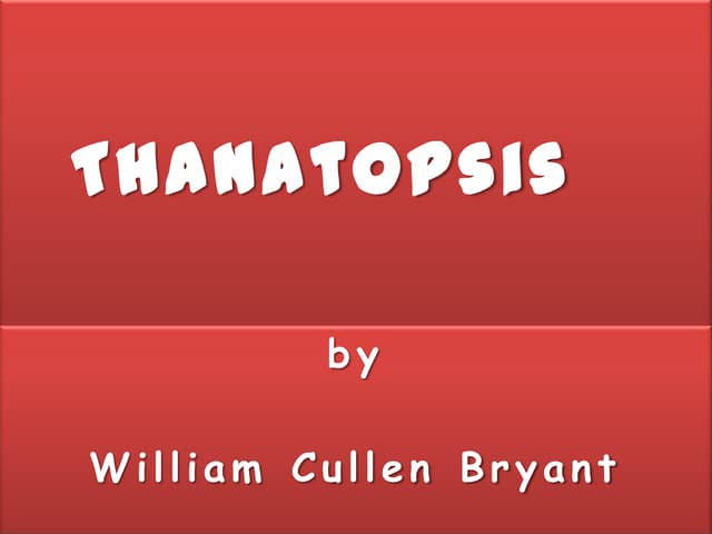 Thanatopsis pp fretwell