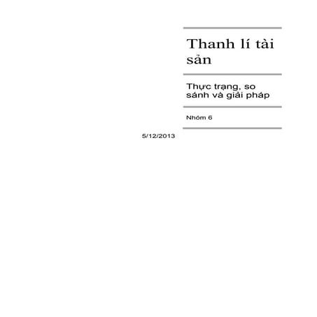 Thanh lí tài sản
