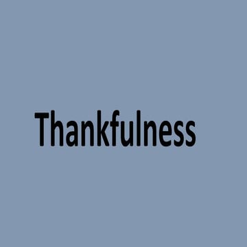 Thankfulness
