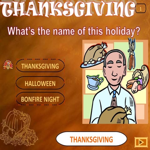 Thanksgiving new vocabulary and expressions