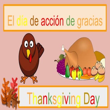 Thanksgiving Vocabulary in Spanish