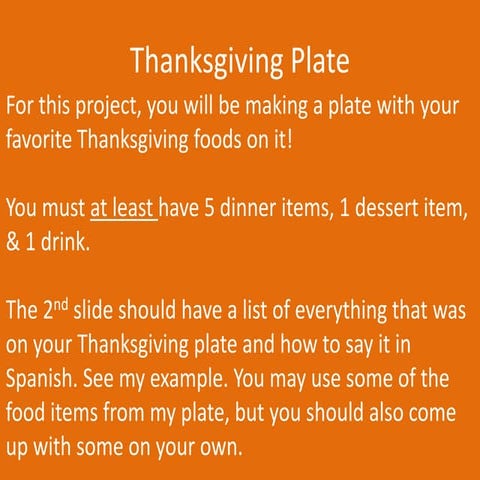 Thanksgiving plate