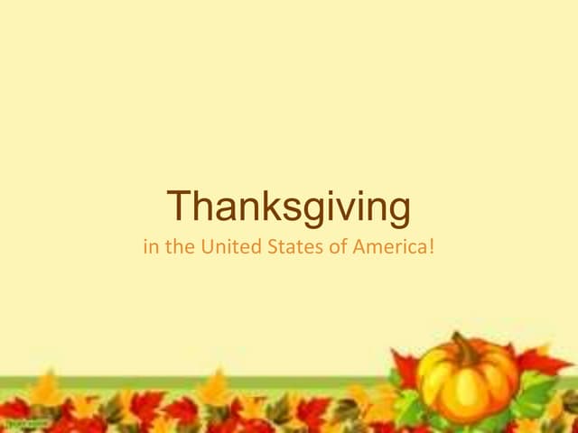 Thanksgiving in the USA!