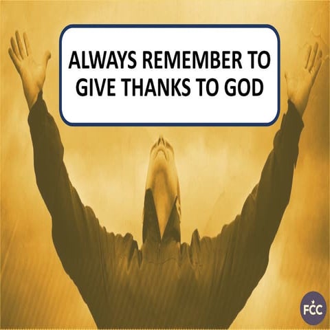 THANKS GIVING SERVICE 2016 - ALWAYS REMEMBER TO GIVE THANKS TO GOD - PTR. VET...