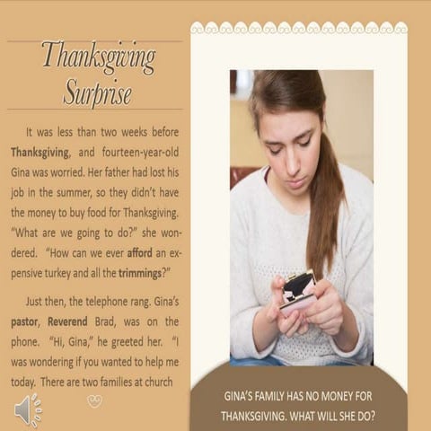 Thanksgiving surprise audio